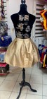 Size 7/8 Black & Gold Sequin 2 Pc Prom Homecoming Formal Cocktail Dress NWT — photo 3
