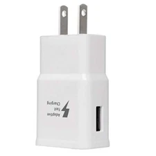 New USB Wall Charger Plug Universal Wall Power Adapter Charger For Samsung White