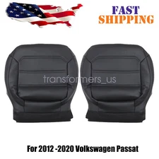 2012-2020 For Volkswagen Passat Driver / Passenger Bottom PERF Seat Cover Black