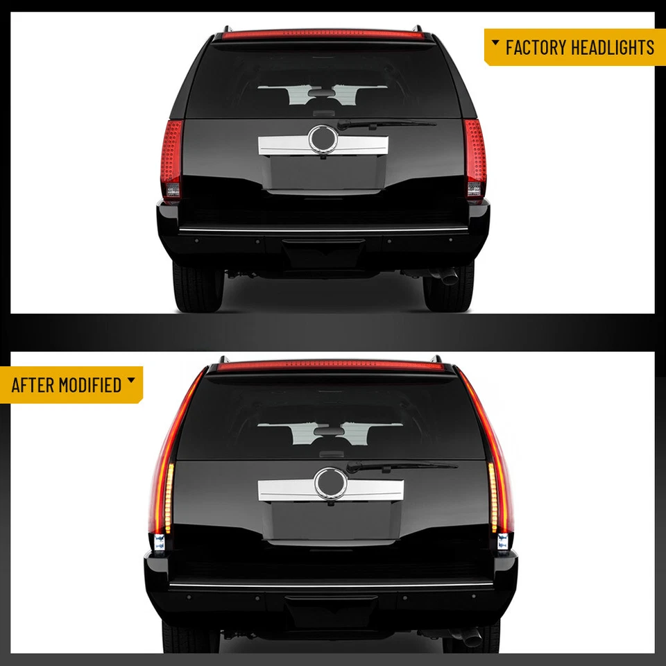 (Cadillac Style) LED Tail Light For GMC Yukon Chevrolet Tahoe Suburban 2007-2014 - Image 3 of 4