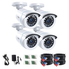 ZOSI 4-pack 1080P HD-TVI Home Security Cameras Outdoor Indoor 80ft Night Vision