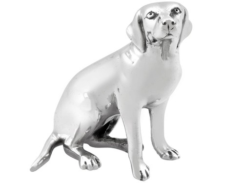 Vintage Sterling Silver Labrador Dog Ornament