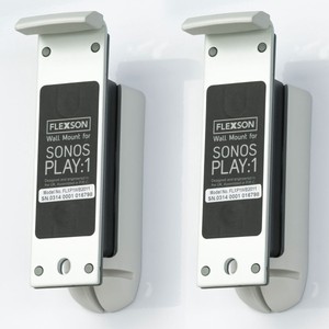 Flexson-Wall-Mount-for-Sonos-PLAY-1-with-Mounting-Hardware-Pair-White