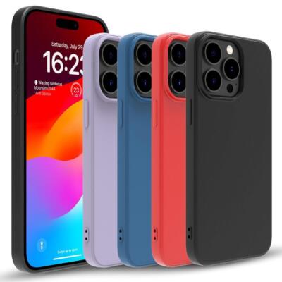 Liquid Gel Rubber Soft Case Bumper Shockproof For iPhone 16 16 Pro Max/16 Plus +