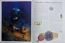 publicite   montre ROLEX   Submariner en or     annee 1994  N°A 4654