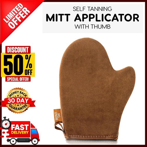 Ultra Soft Self Tanning Mitt Applicator With Thumb - Reusable Washable Glove USA