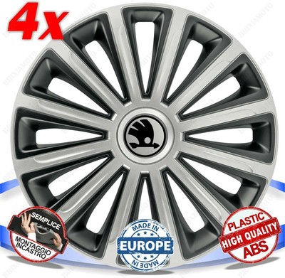 15 Inch Wheel Cap For Citroen Cars Silver And Carbon Design Hub Caps Universal Wheel Cover