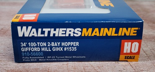 Gifford Hill RR 34' 100-Ton 2-Bay Hopper GIHX 1535 Walthers Mainline 910-56600 - Picture 3 of 3