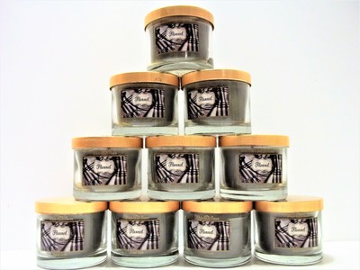 Bath Body Works White Barn Flannel Mini Candles Glass W Lids 1 3