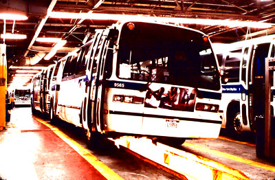 Novva Rts 9421 ORIGINAL KODACHROME SLIDE NYC BUS 1997 NOVA-RTS #9565 JAMAICA DEPOT MAR ...