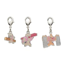 Pokemon Center National Zukan Metal Charm 532 533 534 Timburr Gurdurr Conkeldurr