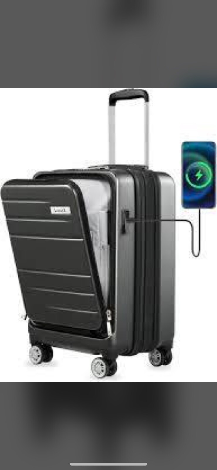 LUGGEX Carry on Luggage Airline Approved, Polycarbonate HardShell Suitcase,...-image