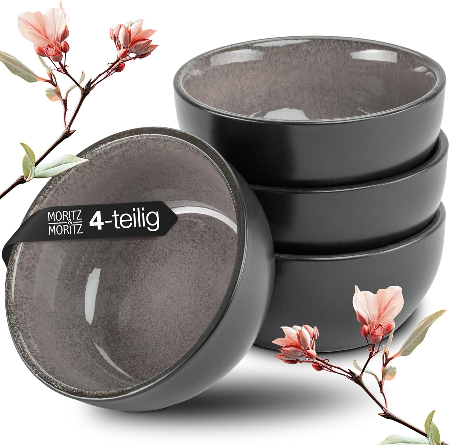 Moritz & Moritz VIDA 4X Miso Schüssel Set 12 Cm Ø - Japanisches Geschirr Set Aus