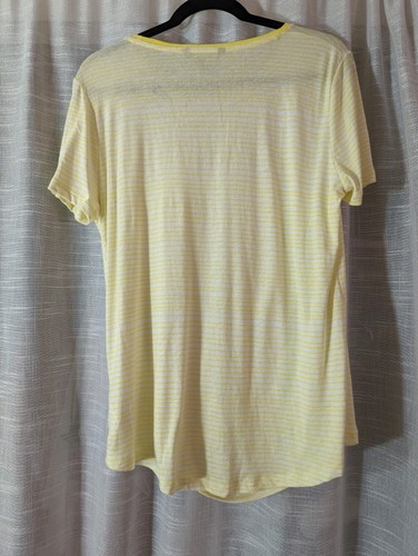 Lauren Womens Daharlyn Linen Blend side knot pullover top tee X L NEW - Picture 2 of 3