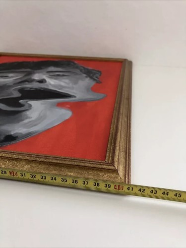 Vinntage Abstract Portrait Surrealist Mans Head Oil Painting by Unknown Artist - Picture 7 of 8