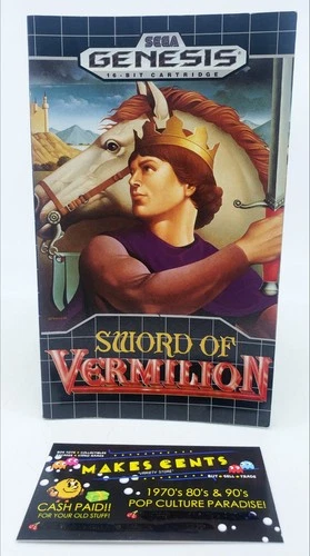 Sword Of Vermilion Sega Genesis - Vintage RPG Hint Book Manual Strategy Guide