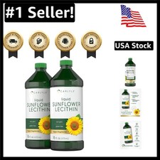 Sunflower Lecithin Liquid - 32 oz Total, Allergen-Free Nutritional Support