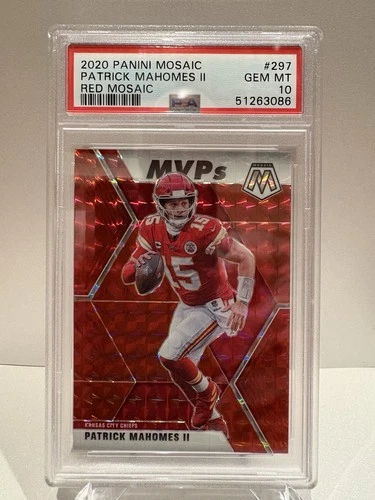 2020 Panini Mosaic - Patrick Mahomes - Red Mosaic - PSA 10