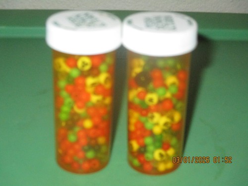 2 Tubes of Multi Color Beads and Letters