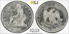 1877-S Trade $1 Dollar Coin PCGS Gold Shield AU Details Environmental Damage