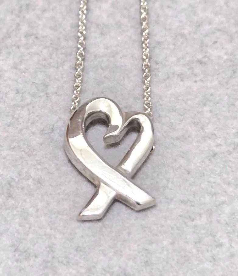 Tiffany & Co. Paloma Picasso Collar Corazón Frotante con Caja Auténtico Foto 4 de 4