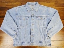 Vintage Y2K PACO Jean Jacket Mens XL Blue Denim Trucker Levi Style
