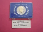 1964 Kennedy Half Dollar Gold Plated - 90% Silver in Plastic Case