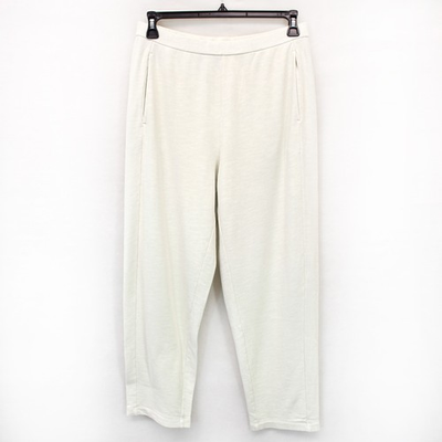 #ad Eileen Fisher Milky White 100% Cotton Pant Pocket Minimalist Quiet Luxury Large $47.99