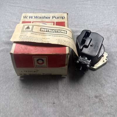 #ad 1 Genuine DELCO Washer Pump for 1966 1973 Camaro Chevelle Caprice Impala NOS $129.99