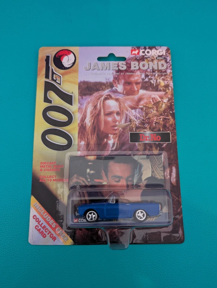 Corgi 99261 James Bond's Dr No Sunbeam Alpine Carded with collector card - Image 2 of 4