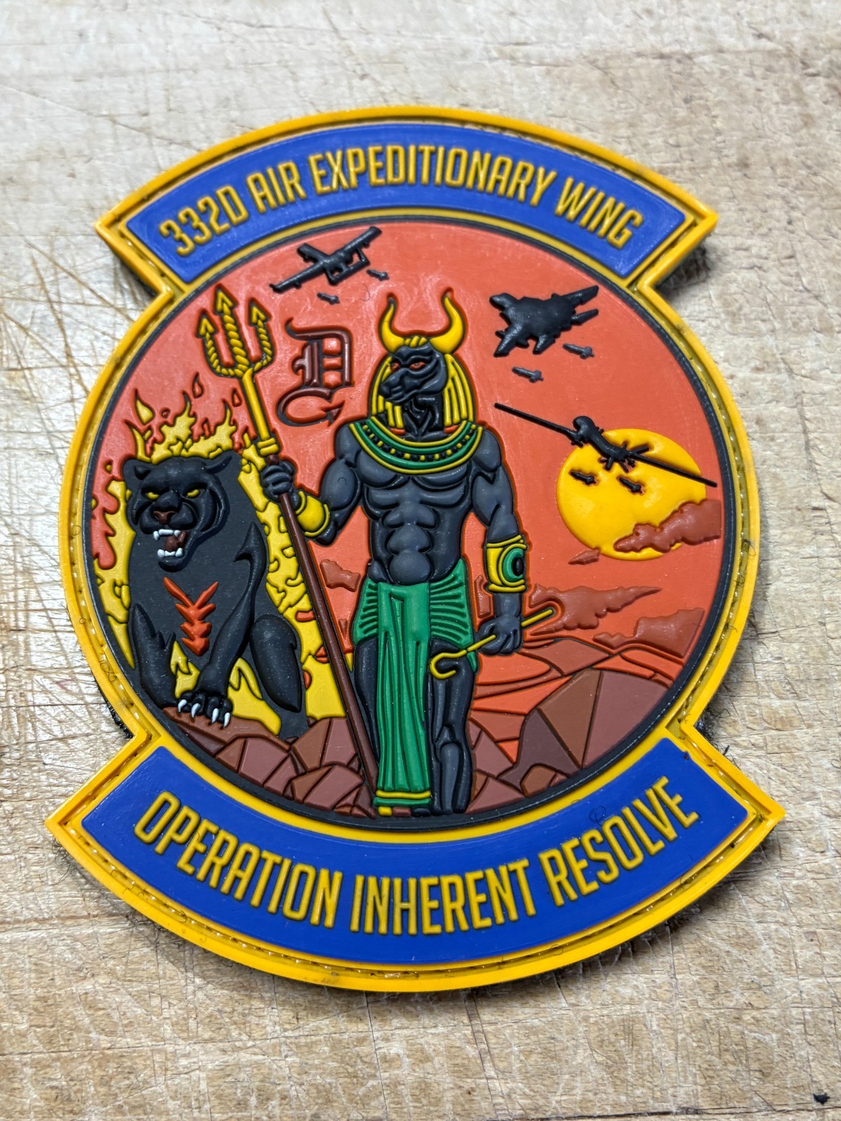 2000s? US AIR FORCE PATCH-332nd AIR EXPEIDTIONARY WING-OIR-ORIGINAL PVC STICKY!