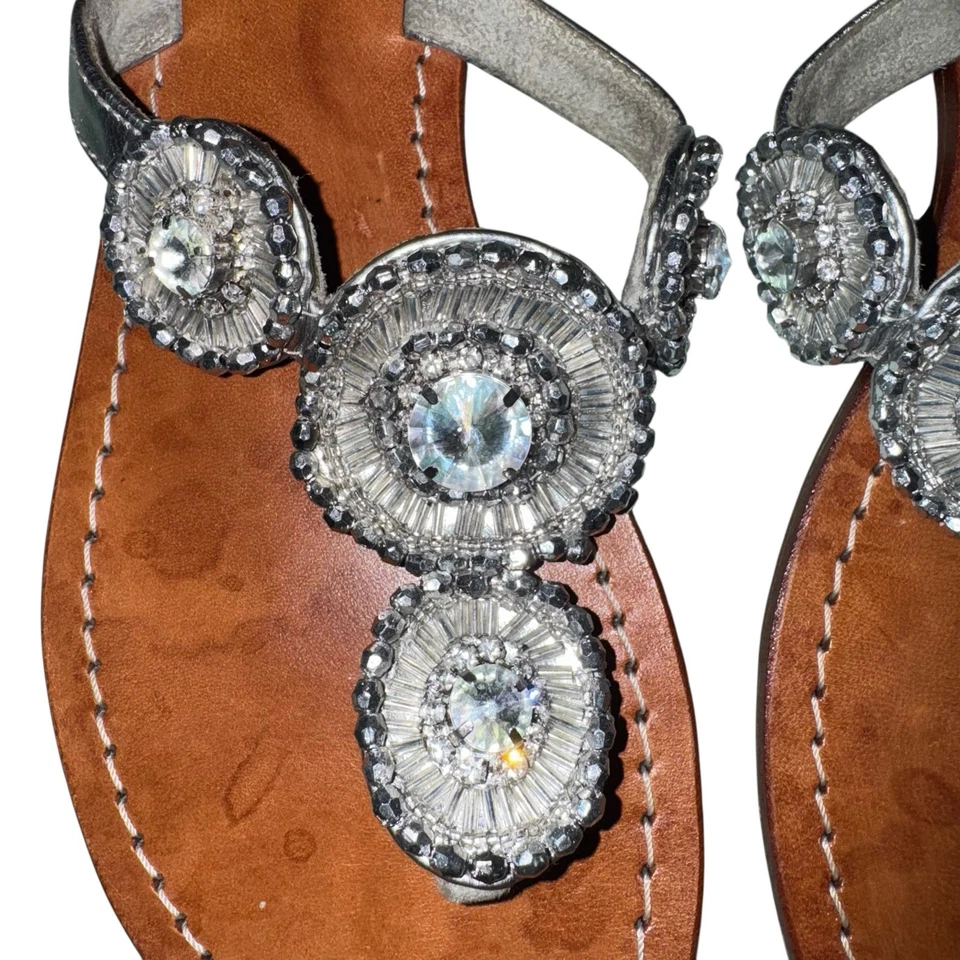 Chanclas de colección Mystique para mujer de cuero cristal estrás joya talla 6 Foto 2 de 4