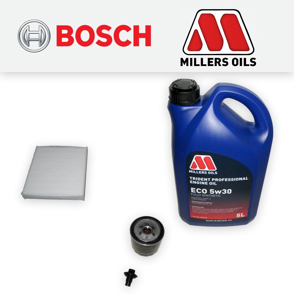SERVICE KIT for VOLVO V50 1.6 16V OIL CABIN FILTERS +5L 5w30 FS OIL (2005-2012)