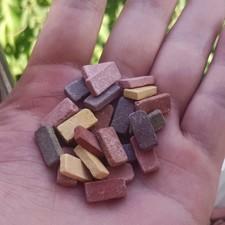 25x Miniature Paving Stone Bricks Cement Simulation Brick DIY Micro Scenery Home