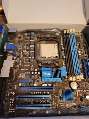 ASUS M2N68-AM PLUS, AM2+, AMD Motherboard. Board Was Never Used 