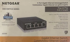 NETGEAR GS305 Unmanaged 5-Port Gigabit Ethernet Switch Desktop