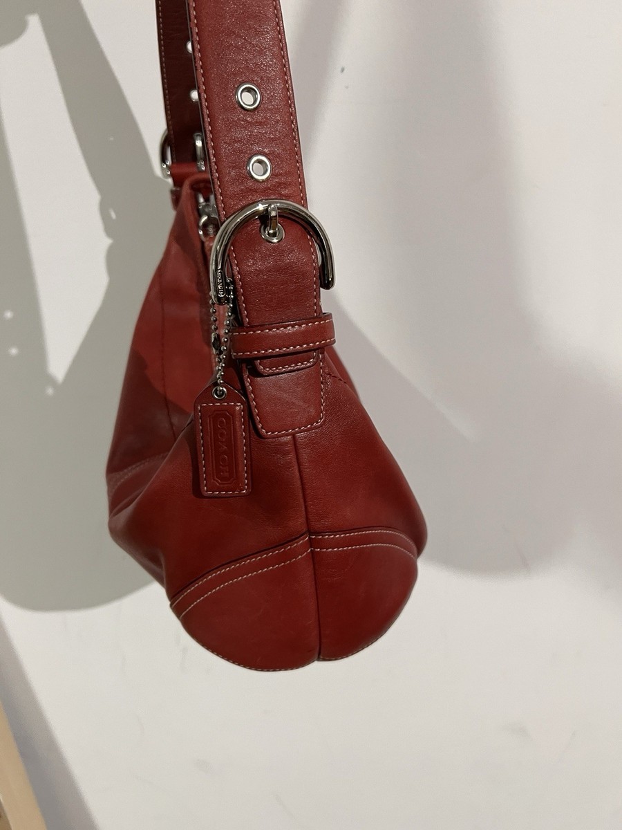 Coach red Leather Soho Hobo Shoulder Bag | eBay