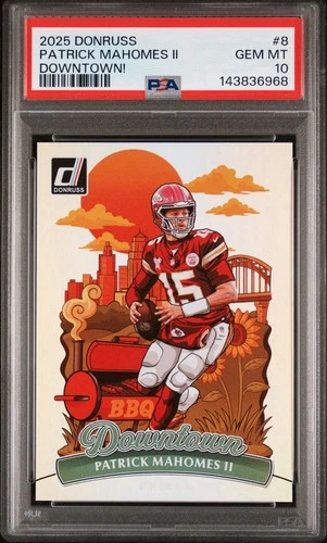 2025 PANINI DONRUSS DOWNTOWN! #8 PATRICK MAHOMES II PSA 10 GEM MT 🔥