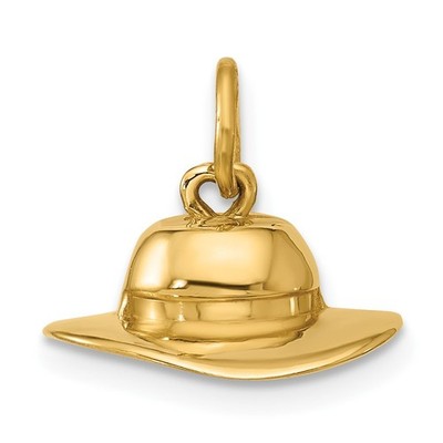 14k Gelbgold Sonnenhut Charm Anhänger