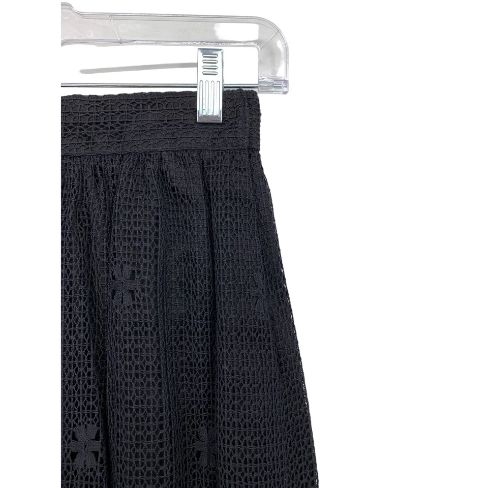 Vintage Evan Picone Skirt Womens Sz 24" Black Lace Midi Skirt Union Label - Image 2 of 4