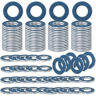 #ad #ad 100 PCS Aluminum M12 Crush Washer Oil Drain Plug Gaskets Washers Seals Blue $30.74