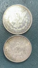 Morgan Silver Dollars  Coin - Lot Of 2 - 1882- Circulated, TONED