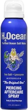 H2Ocean Piercing Aftercare Spray 4oz Sterile Saline Solution Wound Wash
