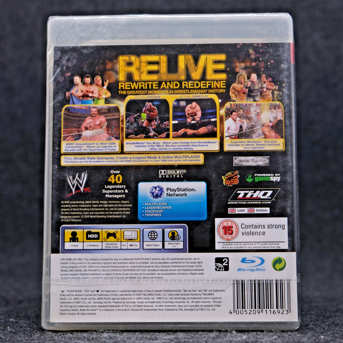 WWE Legends of WrestleMania (Sony PlayStation 3, 2009) for sale