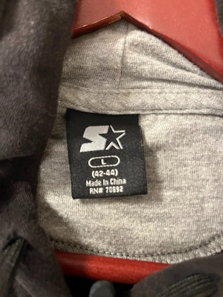 Sudadera con Capucha Negra Informal con Cremallera Completa Starter De Colección Para Hombre Talla L Foto 4 de 4