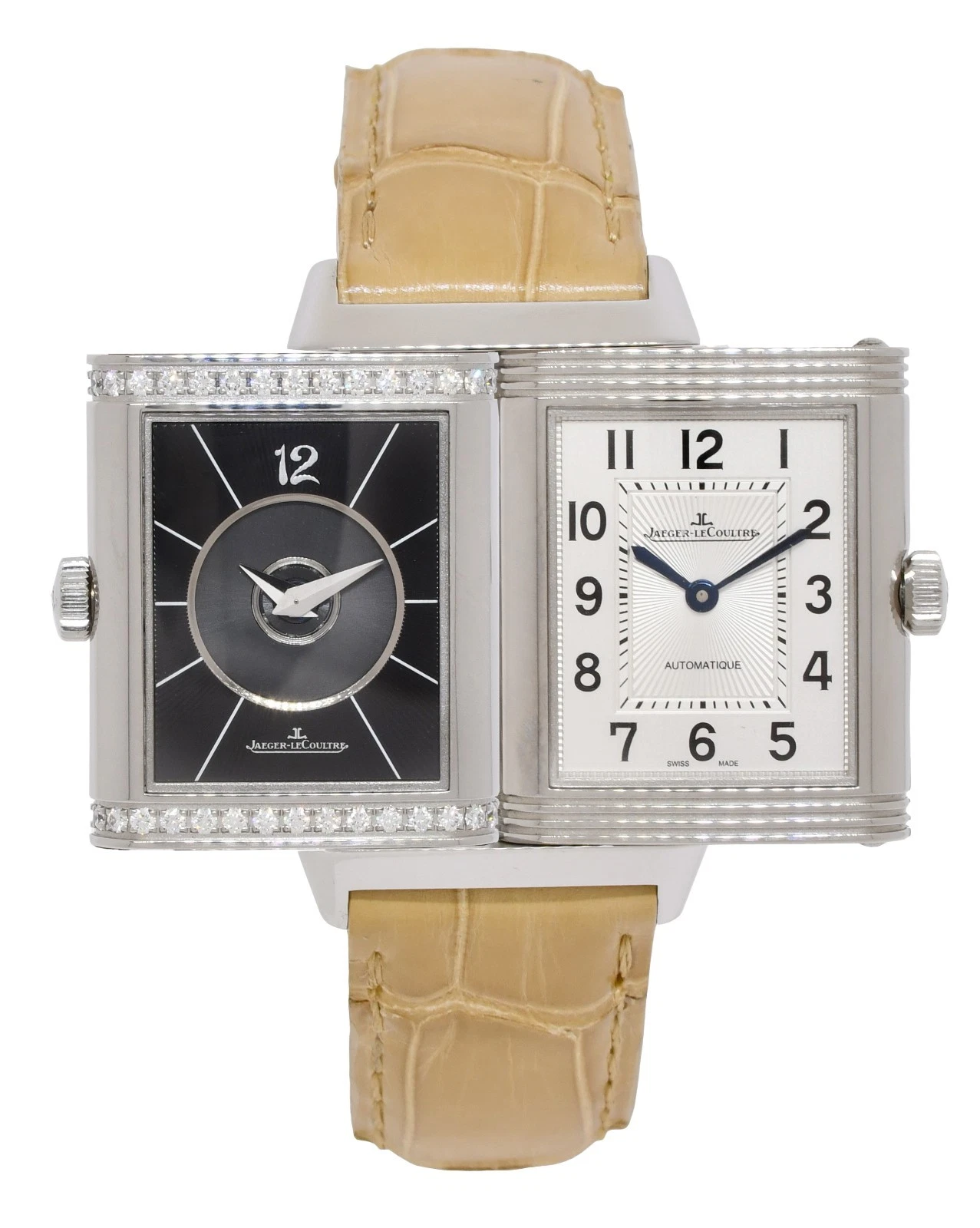 Jaeger LeCoultre — Jaeger LeCoultre Reverso Classic Duetto Diamond 24mm Watch B/P Q2578420 212.8.76
