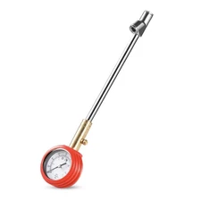 CZC AUTO Accurate Mechanical Tire Pressure Gauge, Straight on Foot Dual Head... 