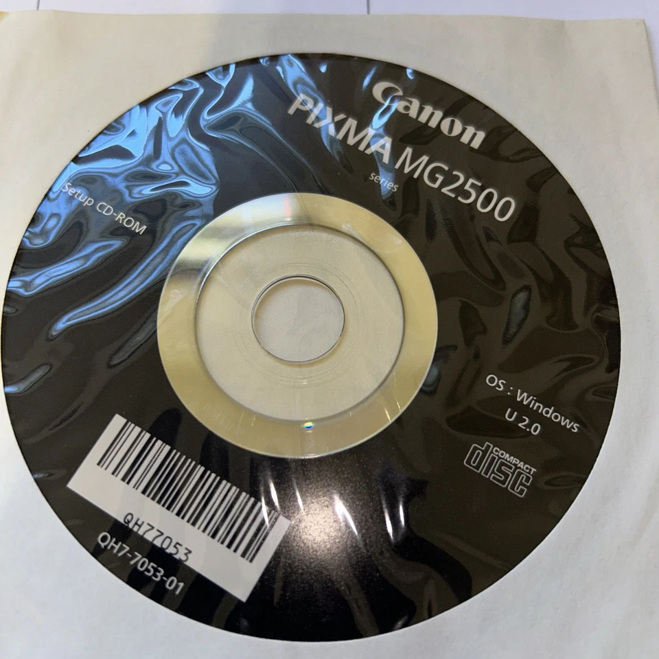 2021 CANON Pixma MG2500 Printer Setup CD-ROM Disc - Image 1 of 1