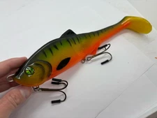 11" Llungen Lures Money Maker Firetiger Swimbait Crankbait Musky Lure