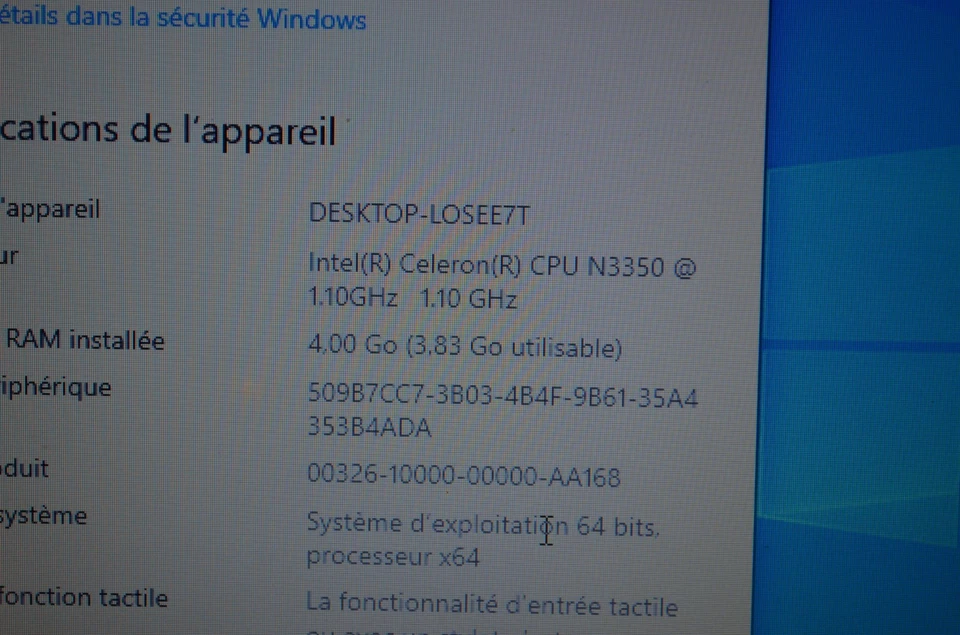 Pc portable Acer ES1-432 noir - QWERTY - batterie HS, Windows 10 pas activé - Photo 4/4
